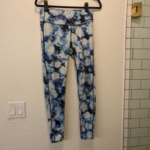 Athleta Size M yoga leggings, abstract floral pattern